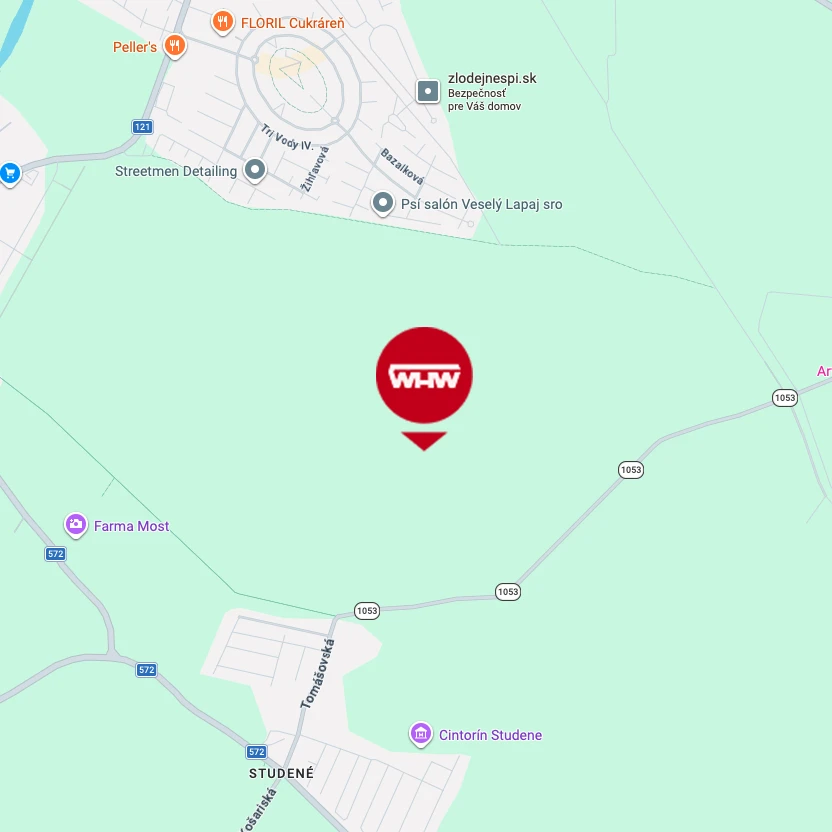 Mapa Most pri Bratislave – Studené